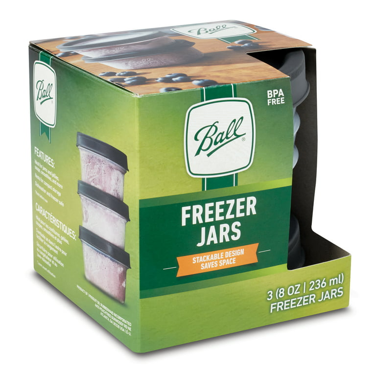 Ball 16 oz. Pint Clear Round Plastic Freezer Jar with Leak-Resistant Lid -  2/Pack