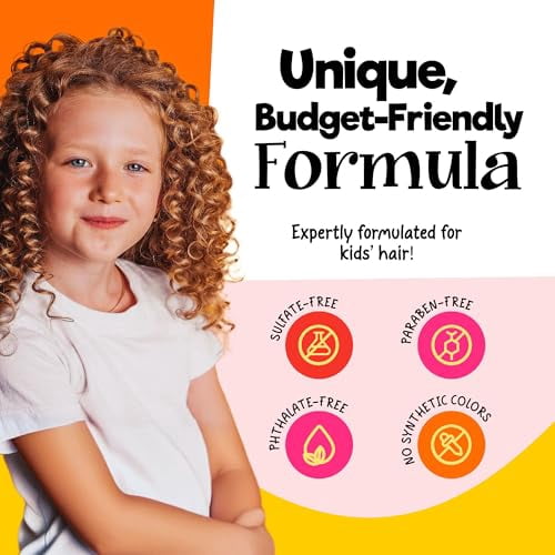 CurlyKids Textured Hair Care Set with Hair Detangler Spray, Kids Shampoo, Conditioner & Creme for Curly, Frizzy, & Wavy Hair | Sulfate & Paraben-Free Formula to Detangle, Hydrate,