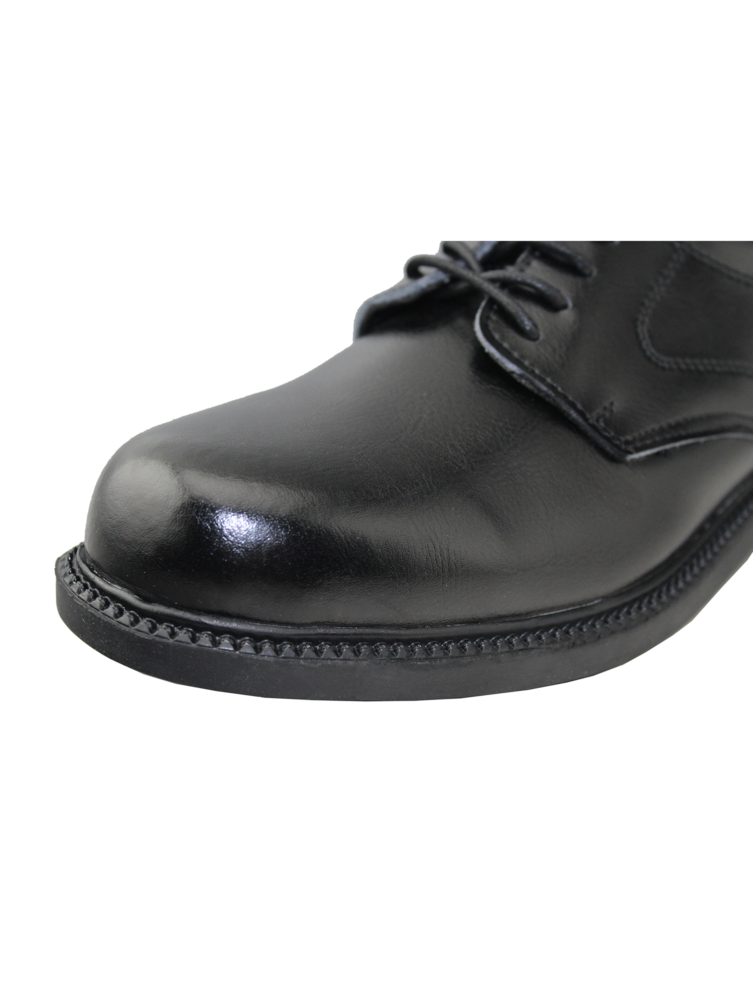 Mens Oxford Leather Shoes Comfortable Black Lace Up Slip and Oil Resistant Shoes - image 4 of 5