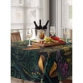 thumbnail image 6 of Forest Table Cloth, Vintage Cottage Mushroom Tree Floral Green Waterproof Tablecloth for Rectangle Tables, Reusable Washable Fabric Table Cover for Restaurant Kitchen Dining Tables 52"x70", 6 of 6