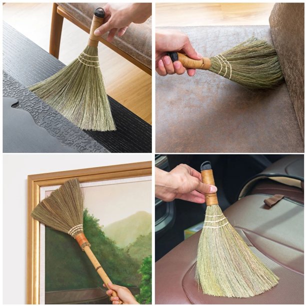 Escoba de barrido de suelo de madera, pelo suave, herramientas de limpieza de suelo para el hogar, escoba Manual Archaize, barredora de paja, barrido suave Manual LingWen 9024715662460