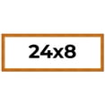 thumbnail image 2 of 24x8 Honey Brown Real Wood Picture Frame Width 0.75 inches | Interior Frame Depth 0.5 inches |, 2 of 8