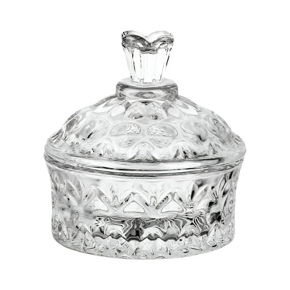ACDANC Large Glass Candy Dish with Lid,Clear Crystal Candy Jar with Lid,Covered Candy Bowl for Candy Buffet,Office Desk,Home,Kitchen