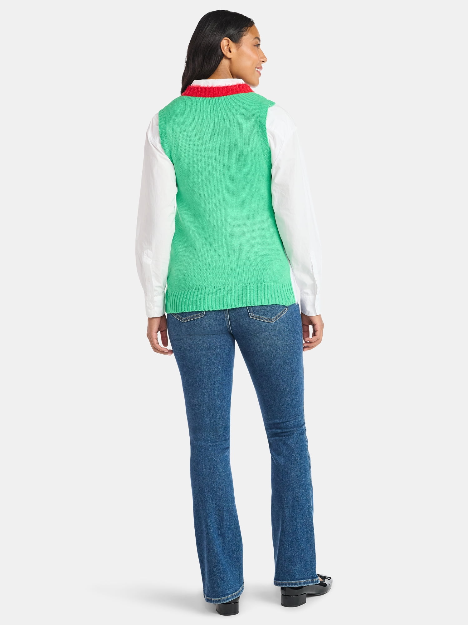 Peanuts Women's Embellished Christmas Sweater Vest, Sizes XXS-XXL