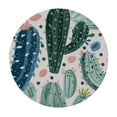 thumbnail image 2 of Nawypu Spring Cactus Drawn Round Tablecloth Waterproof Table Cloth with Elastic Edge Wipe Clean Table Cover for Indoor Outdoor, 2 of 7