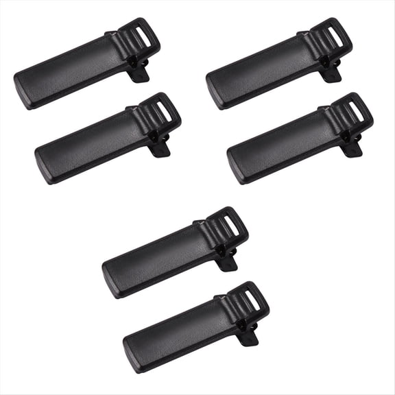 6Pcs Walkie Talkie Spare Part Back Belt Clip for 2-Way Radio UV5R for Intercom UV5R / 5RA / 5R   / 5RB,6 x Belt Clips 12 x Screws,Black