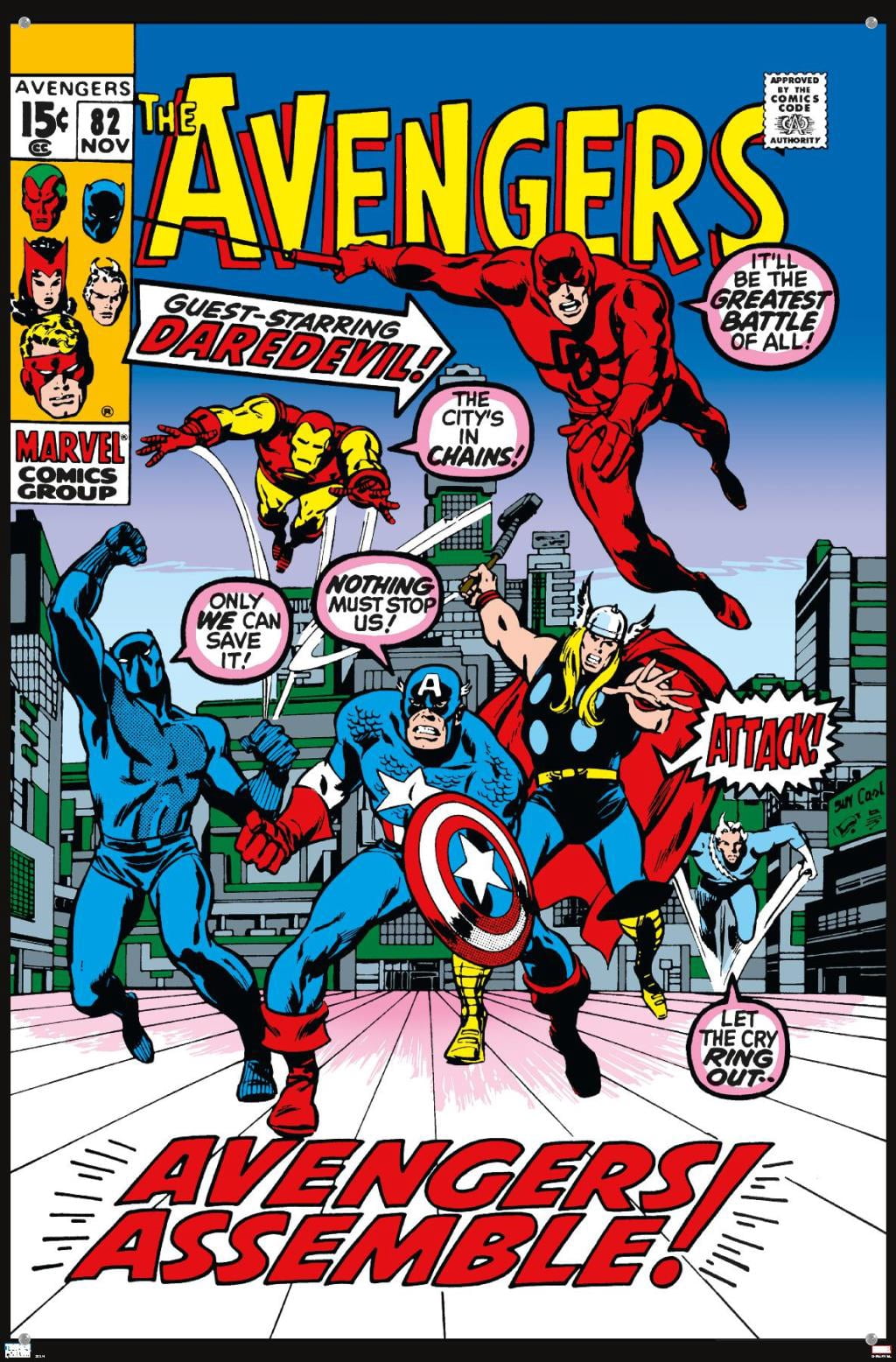 Marvel Comics - Avengers #82 Wall Poster with Pushpins, 22.375" x 34"
