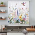 thumbnail image 5 of Hummingbird Floral Sheer Curtains 45 Inches Long, Farmhouse Floral Botanical Light Filering Curtains, Breathable Simi Curtain Privacy Drapes for Kitchen Bathroom Lightweight Small Window Treatment, 5 of 9