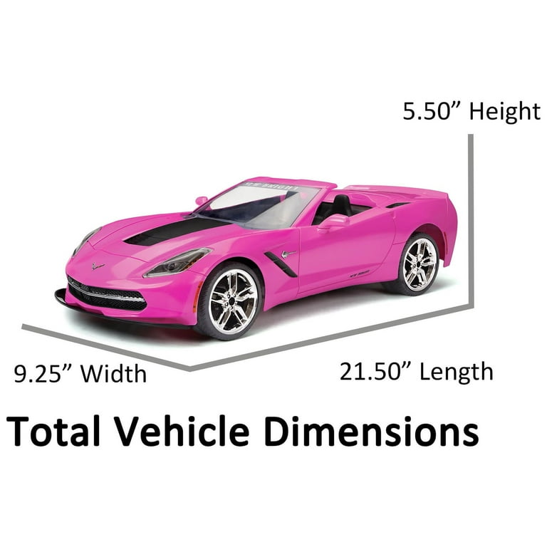 New Bright (1:8) Corvette Battery RC Sports Car, 60816UG-PN, Pink