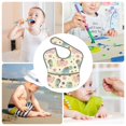thumbnail image 6 of Bingfone Mess-Proof Baby Bib - Waterproof Bib for Baby Boy or Girl with Food Catcher Pocket, Unisex-Turtle Crab Sea Horse, 6 of 6