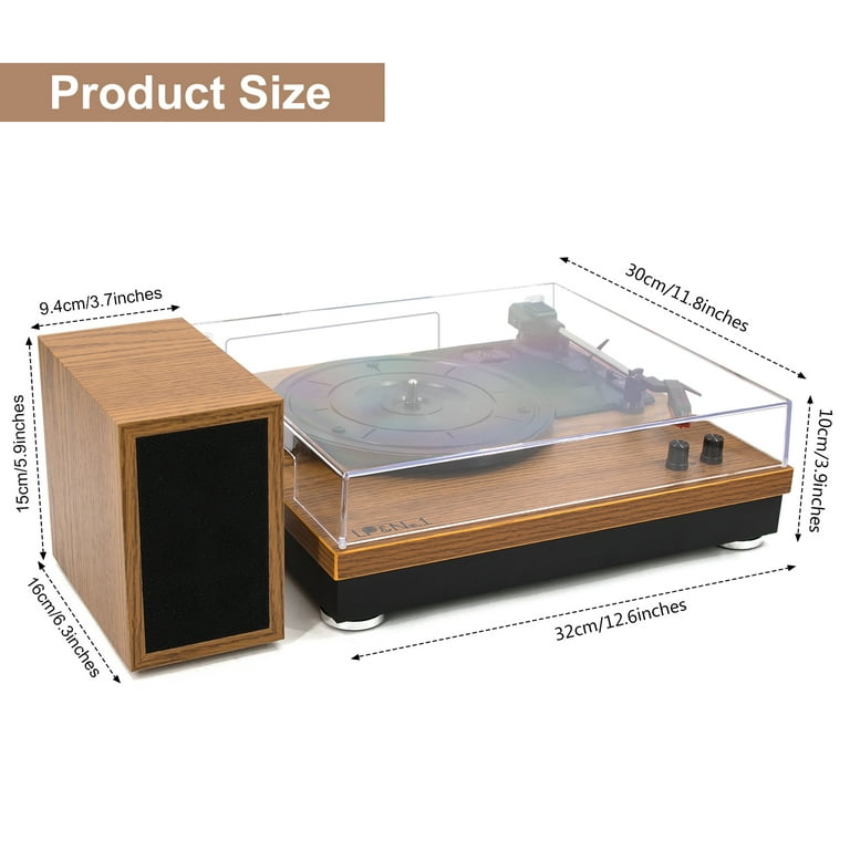 LP&No.1 Old Fashioned Table Top Record Player, Bluetooth