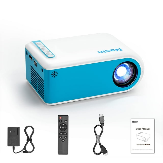 Miniproyector Nasin Portable 1080P compatible con sistema de cine en casa