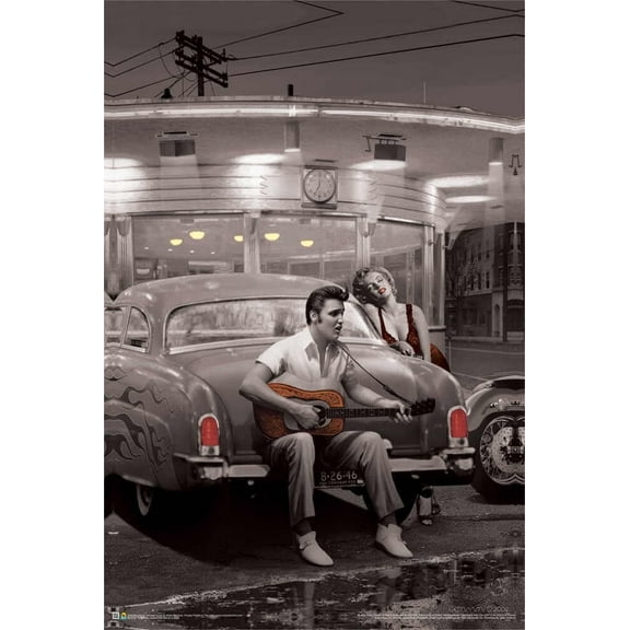 Legendary Crossroads 2 - Marilyn & Elvis by Chris Consani Poster 24" x 36"