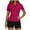 01 Hot Pink, variant on Fewfanhot Womens Fashion Trendy Casual Womens Golf Shirt Short Sleeve Tops
