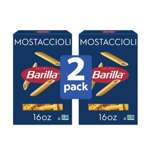Barilla Classic Blue Box Pasta Mostaccioli 16 oz ( 2 Pack )