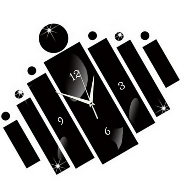 FELTECHELECTR Modern Clock Acrylic Timekeeping Wall Decor Houseowners Study 1 Set