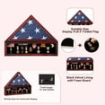 thumbnail image 5 of Veteran Burial Flag Display Case American Flag Solid Wood Display Case Fits a 5 X 9.5 Flag Folded Military Shadow Box with Felt Lining Holder for Pins Insignia Medals Challenge Coins, Cherry, 5 of 7