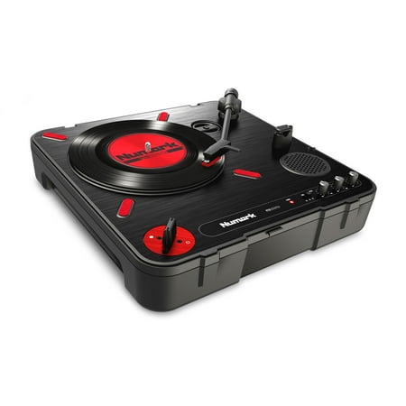 - Numark PT01 Scratch | Portable Turntable with Built-In DJ Scratch Switch, Speaker, & Carrying Handle