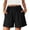 #549-Black, variant on Women's Straight Leg Casual Pants Elastic Waist Side Drawstring Pocket Loose Breathable Trousers Summer Daily Fashion Bottom