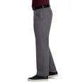 thumbnail image 2 of Haggar Men's Cool Right Performance Flex Hidden Expandable Flat Front Pants, Heather Brown, 40x29, 2 of 4