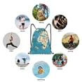 thumbnail image 6 of Honeii World Map With Animal Print Drawstring Backpack,Drawstring Bags String Backpack Gym Cinch Sack Backpack Sport Bag Draw-Small, 6 of 6