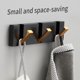 thumbnail image 3 of Hooks Sin taladro Montado en la pared Rack Rack Noxing Chaquetas Organizador Aluminio Antideslizante Sin resbalón Soporte de colgante Sala de estar Negro Oro 3 Ganchos kenally HA010064-03B, 3 of 6