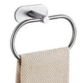 thumbnail image 2 of Ghojet Adhesive Towel Ring Self Adhesive Hand Towel Ring Stainless Steel Rustproof Bathroom Towel Holder Wall Mount 304 Stainless Steel Matte Silver, 2 of 6