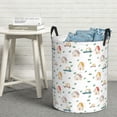 thumbnail image 5 of Picia Cartoon House Large Laundry Basket, Waterproof, Freestanding Laundry Hamper, Collapsible Tall Clothes Hamper with Extended Handles-Small, 5 of 8
