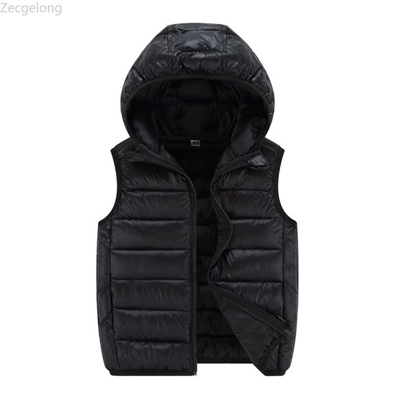 Zecgelong Child Kids Toddler Baby Boys Girls Sleeveless Winter Solid Coats Hooded Vest Outer Outwear Outfits Clothes