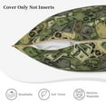 thumbnail image 5 of KLL Green Skulls Decorative Throw Pillow Covers Velvet Soft for Couch Sofa Bedroom Living Room Outdoor - 18"x18", 5 of 8