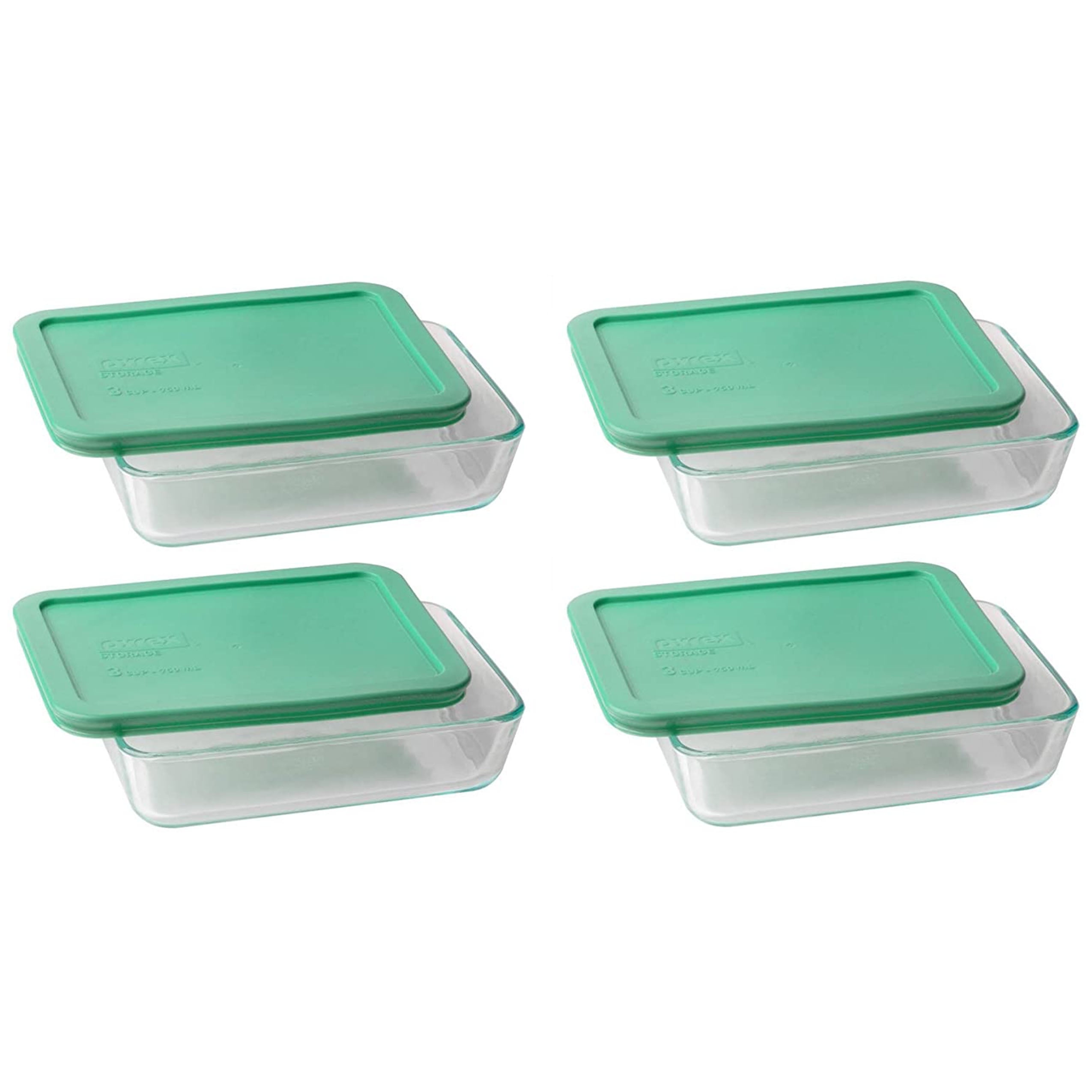 Pyrex 7210-Pc Rectangle 3 Cup Storage Lid For Glass Dish 4, Light Green 