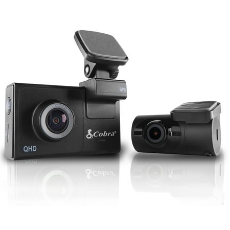 Cobra SC 200D 1600P Dash Cam + Rear Cam: 3" Screen, Live Alerts, Apple CarPlay® & Android Auto® Compatible Dash Camera (New)