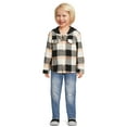 thumbnail image 2 of Wonder Nation Baby and Toddler Boys’ Flannel Shirt with Hood, Sizes 12 Months - 5T, 2 of 5