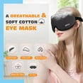 thumbnail image 2 of UNCN Heated Eye Mask USB Wearable Dry Eyes Relief Mask Warm Compress with 3 Heat and Time Settings,  Washable，Gray, 2 of 7