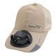 thumbnail image 5 of Sombrero de sol, sombrero de pesca, sombrero para exteriores, gorra versátil con ventilador solar para viajes, navegación y playa. Caqui 300MA, 5 of 9