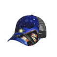 thumbnail image 6 of Lsque Christmas Night Printed Trucker Hat - Baseball Cap for Men Women - Breathable Mesh Side, Adjustable Fit - for Casual Wear, 6 of 7