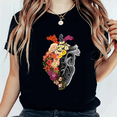 thumbnail image 5 of Camiseta informal de manga corta para mujer, ropa de verano con estampado divertido, patrón versátil, estilo dulce, a la moda, 5 of 5