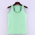 thumbnail image 5 of ClodeEU Women's Cotton Ribbed Slim Fit Crewneck Tank Top, Racerback Casual Layering Vest for Summer Mint Green,Womens Plus XL, 5 of 7