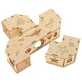 thumbnail image 4 of ColoMX Laberinto de túnel de hámster de madera, juguete de laberinto para hámster, juguete para hacer ejercicio para mascotas, 4 of 7