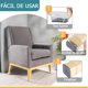 thumbnail image 3 of 24 Piezas Protectores para Patas de sillas, Cuadrado Silicona Antideslizantes para Muebles, Protección el Suelos Duros, Almohadilla de Fieltro, Grande, 3 of 4