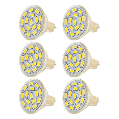 

GU4 Light Bulbs Wide Illumination Area Ceramic Base MR11 Light Bulbs 6Pcs 270LM 12V 3W Brightness Dimming Energy Saving For Yard For Lawn Warm Light 3000K