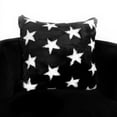 thumbnail image 2 of Plutus Brands Black and White Plutus Stars Soft Animal Faux Fur Luxury Throw Pillow 20 in x 26in, Double Sided 20" x 26" Standard, 2 of 2