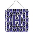 thumbnail image 1 of Lettre H Football Violet & Blanc Mur Ou Porte Suspendus Imprimés, 1 of 1