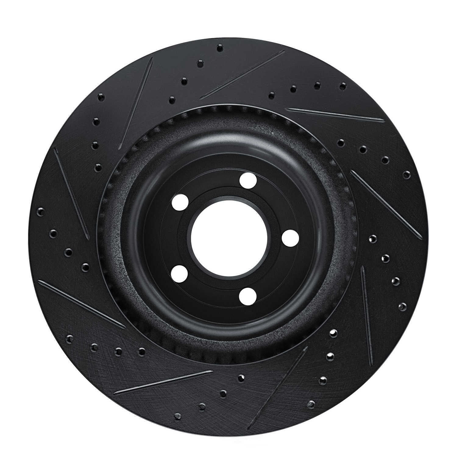 Dynamic Friction Company 633-54279R DFC Brake Rotor - Drilled And Slotted - Black