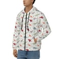 thumbnail image 3 of Kdxio Cute Dinosaur Print Men Hoodies Casual Hoodies for Men with Zip Pockets Full Zip Long Sleeve Sweatshirt Sports Hooded Jacket-Large, 3 of 5