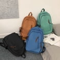 thumbnail image 3 of Fashion Campus Backpack Girl's Junior School Bag Boy's Large Capacity Solid Color Backpack, 3 of 8