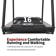 BSJ BESTGYM Walking Treadmill with Long Handrail for Balance,Recovery Fitness Exercise Machine Foldable Treadmills for Home with Holder LCD Display,Treadmill for Seniors 300 lbs Capacity