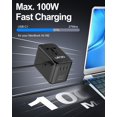 thumbnail image 2 of Adaptador de viaje URJD Cargador rápido universal GaN de 100 W, 4 USB-C, 2 of 6