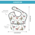 thumbnail image 2 of Bingfone Mess-Proof Baby Bib - Waterproof Bib for Baby Boy or Girl with Food Catcher Pocket, Unisex-Funny Chicken, 2 of 6