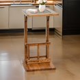 thumbnail image 3 of Marv Side Table with Magazine Rack, 13 Inch, Rustic Oak Finish Wood, 3 of 8